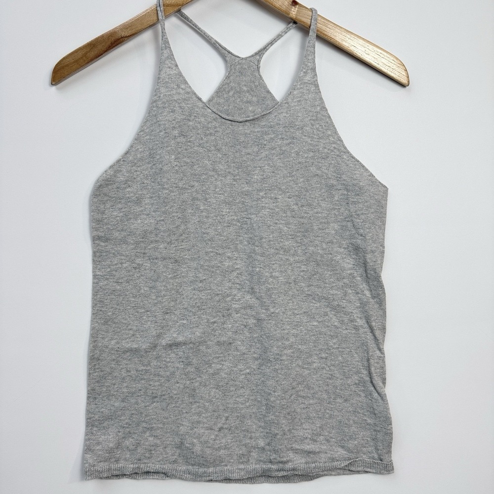 evam eva Cotton Cashmere Racerback Tank Gray Japan Size 2